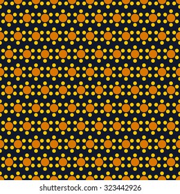 Monochrome floral pattern, dot, seamless vector background.
