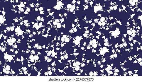 einfarbiges Blumenmuster, perfekt für Stoffe und Dekoration