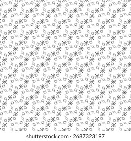 Ilustración vectorial de patrón floral monocromo para diseño textil y de fondo