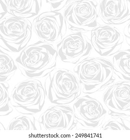 Monochrome floral seamless pattern