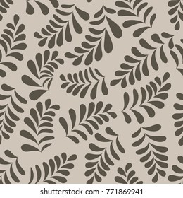 monochrome floral seamless pattern, background, wallpaper, texture vector design