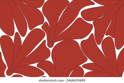 Monochrome Floral vector background. Retro Abstract summer Flowers background. Hand Drawn Simple Doodle Floral Backdrop for web banner interior design. Editable stroke.