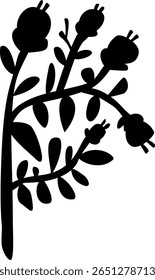 Monochrome Flower Abstract Shape Design