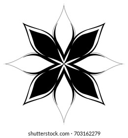Monochrome flower element.