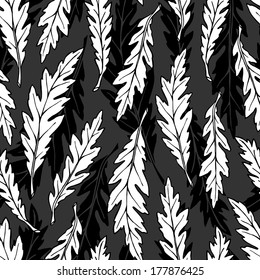 Monochrome foliage pattern