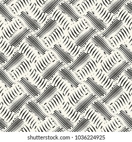 Monochrome Folk Checked Textured Pattern