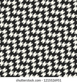 Monochrome Folk Checkered Motif. Seamless Pattern.