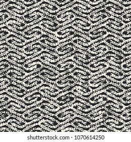 Monochrome Folk Ornate Textured Pattern