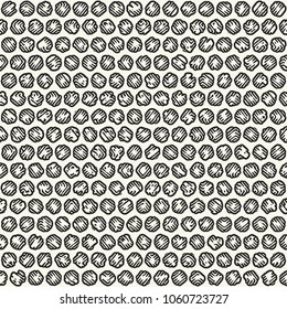 Monochrome Folk Textured Dotted Pattern