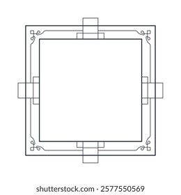 monochrome frame abstract isolated design