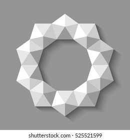 monochrome frame in the form of diamonds