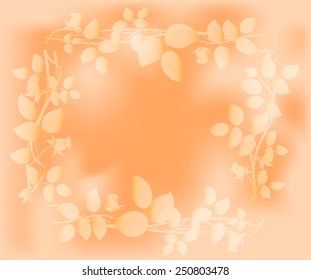 Monochrome frame from light roses. EPS10 vector illustration.