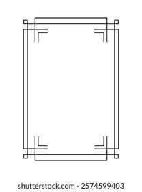 monochrome frame lineal design isolated icon