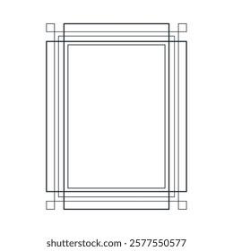 monochrome frame minimalist isolated design