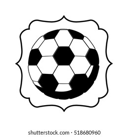 monochrome frame with soccer ball