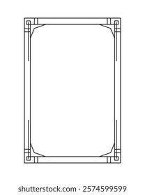 monochrome frame square isolated icon design
