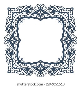 Monochrome frames in retro style monochrome frames isolated on white background. vector illustration.