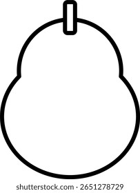 Monochrome Fruits Icon Collection For Kids