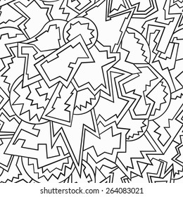 monochrome funny geometric seamless pattern