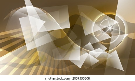 monochrome futuristic wallpaper. overlapping semi-transparent polygons, stripes, abstract wavy shapes, swirling ribbons, glows and highlights. vector 