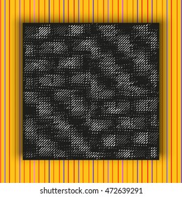 Monochrome geometric abstract background with black and white lines. Vector seamless pattern with chaotic geometric elements, shapes in motion.