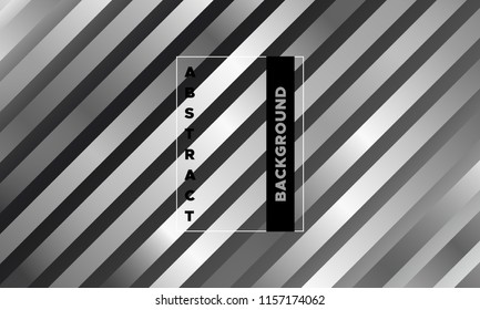 Monochrome Geometric Abstract Cover with Gradient. Simple Page Template with Glow Effect. EPS10 Vector Illustration with Stripes. Geometric Background for Cover, Banner, Poster, Business, Brochure.