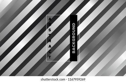Monochrome Geometric Abstract Cover with Gradient. Simple Page Template with Glow Effect. EPS10 Vector Illustration with Stripes. Geometric Background for Cover, Banner, Poster, Business, Brochure.