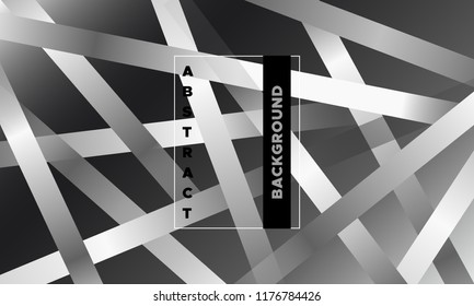 Monochrome Geometric Abstract Cover with Gradient. Simple Page Template with Glow Effect. EPS10 Vector Illustration with Stripes. Geometric Background for Cover, Banner, Poster, Business, Brochure.