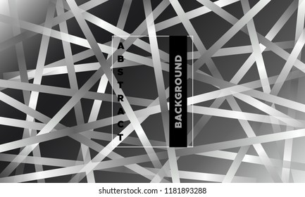 Monochrome Geometric Abstract Cover with Gradient. Simple Page Template with Glow Effect. EPS10 Vector Illustration with Stripes. Geometric Background for Cover, Banner, Poster, Business, Brochure.