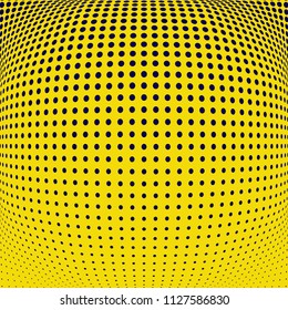 Monochrome geometric abstract halftone pattern. Dynamic lines and curves. Vector illustration with dots. Modern polka dots background. Template for print, fabric, textile