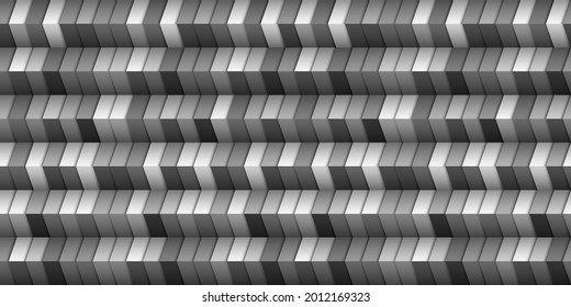 Monochrome geometric background 3D style,staircase illusion. Graphic design template. Vector illustration 