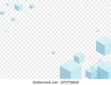 Monochrome Geometric Background Transparent Vector. Cube Technology Design. Blue Polygon Symbol Illustration. Perspective Texture. Grey Flow Box. - Powered by Shutterstock - Get 15% off with code: PIKWIZARD15