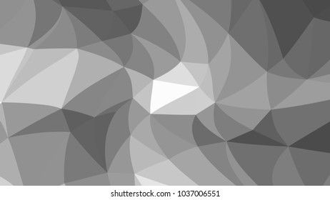 Monochrome geometric background. Triangular black and white polygon  pattern. Low poly vector illustration