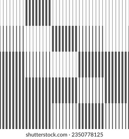 Monochrome geometric composition. Vertical lines of different thickness. seamless layout for textures, wallpapers, covers, clothes and simple backgrounds
