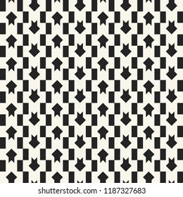 Monochrome Geometric Dashed Checked Graphic Motif. Seamless Pattern.