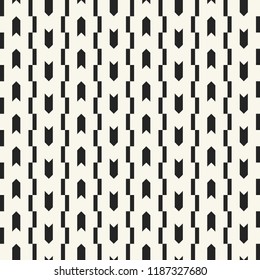 Monochrome Geometric Dashed Striped Graphic Motif. Seamless Pattern.