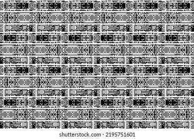 Monochrome Geometric Grid Pixel Art Style Stock Vector (Royalty Free ...