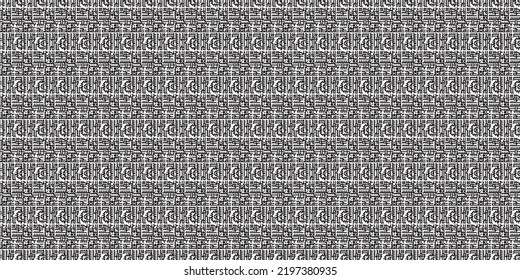 Monochrome geometric grid Pixel Art style background Modern black and white abstract mosaic texture
