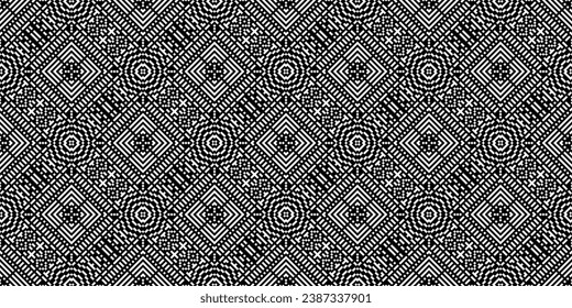 Monochrome geometric grid Pixel Art style background Modern black and white abstract mosaic texture