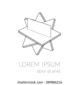 Monochrome geometric logotype