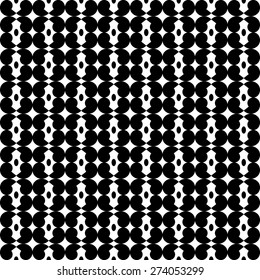 Monochrome geometric ornament. Vector seamless pattern. Endless texture can be used for printing onto fabric, paper or scrap booking, wallpaper, pattern fills, web page background, surface texture. 