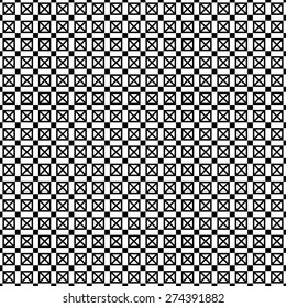 Monochrome geometric ornament. Vector seamless pattern. Endless texture can be used for printing onto fabric, paper or scrap booking, wallpaper, pattern fills, web page background, surface texture.