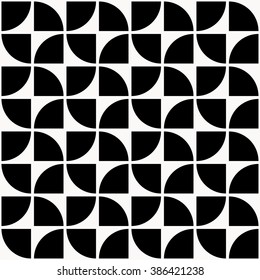 Monochrome geometric pattern, abstract background, vector illustration