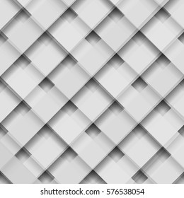 Monochrome geometric pattern. Black and white texture. Creative interwoven design. Vector background