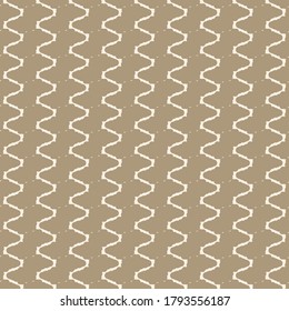 Monochrome geometric pattern consisting of strips with serrated edges. Simple decorative graphics with toothed or zigzag stripes. Ceramic tile design.