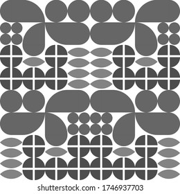 Monochrome geometric pattern. Decorative ornament. Geometric background.