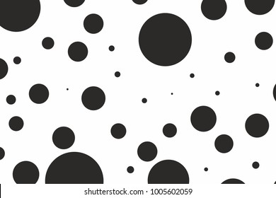 monochrome geometric pattern dots different size. wallpaper concept. vector background