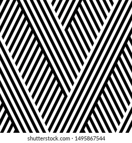 Monochrome geometric pattern. Vector seamless pattern. Monochrome geometric pattern from intersecting lines.