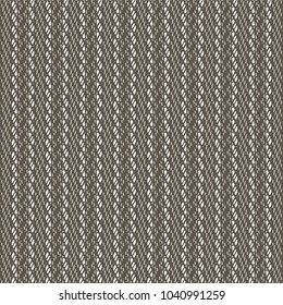 Monochrome geometric pattern, with vertical strips, obtained from intersections of oblique and vertical lines. Upholstery texture. Decorative graphics. Vector illustration.