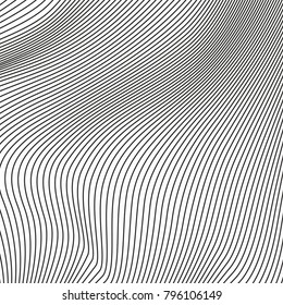 monochrome geometric pattern. waves , curved lines. diagonalsurface. vector background for web and print.